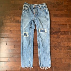 Anine Bing Patchwork Distressed Jeans | Size 29